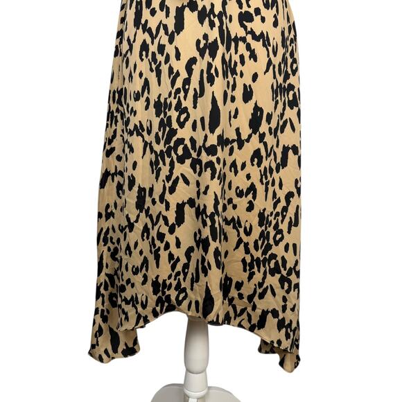 NWT Womens BALTIC BORN Poppy Satin Midi Dress Animal Print Cutout Medium Party - Picture 7 of 16
